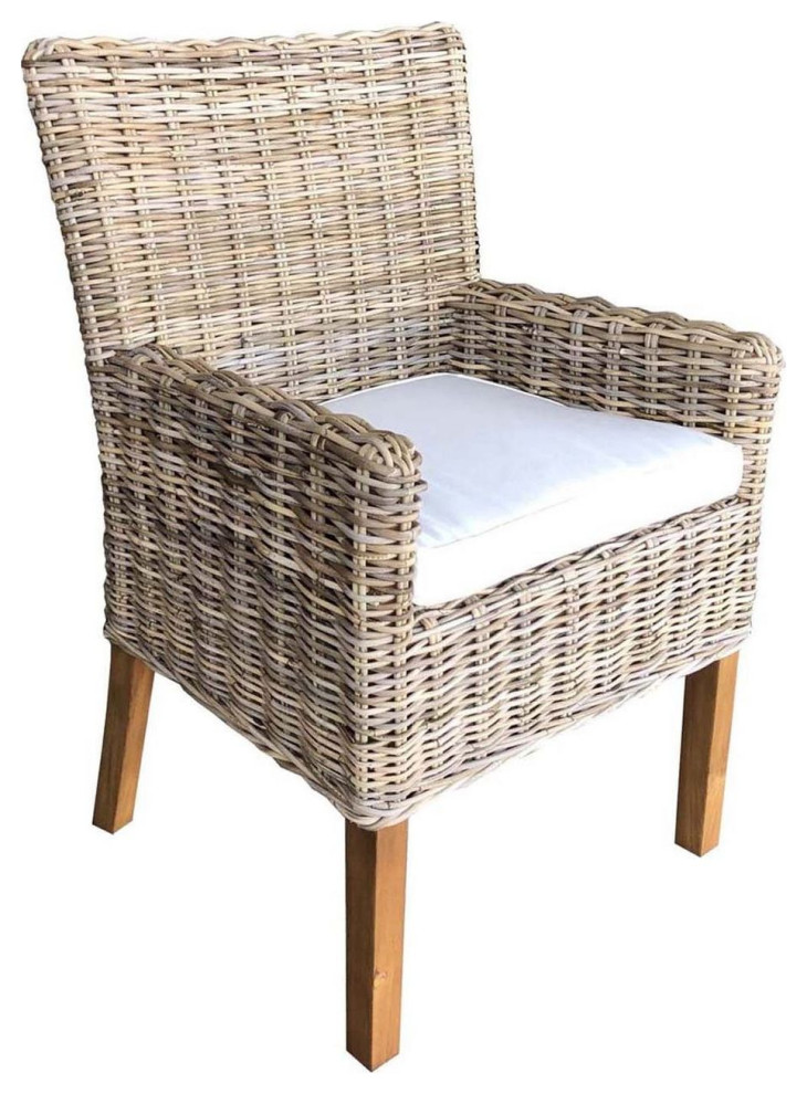 Padma Boca Arm Dining Chair   Tropical   Dining Chairs   by Beyond Stores  Houzz