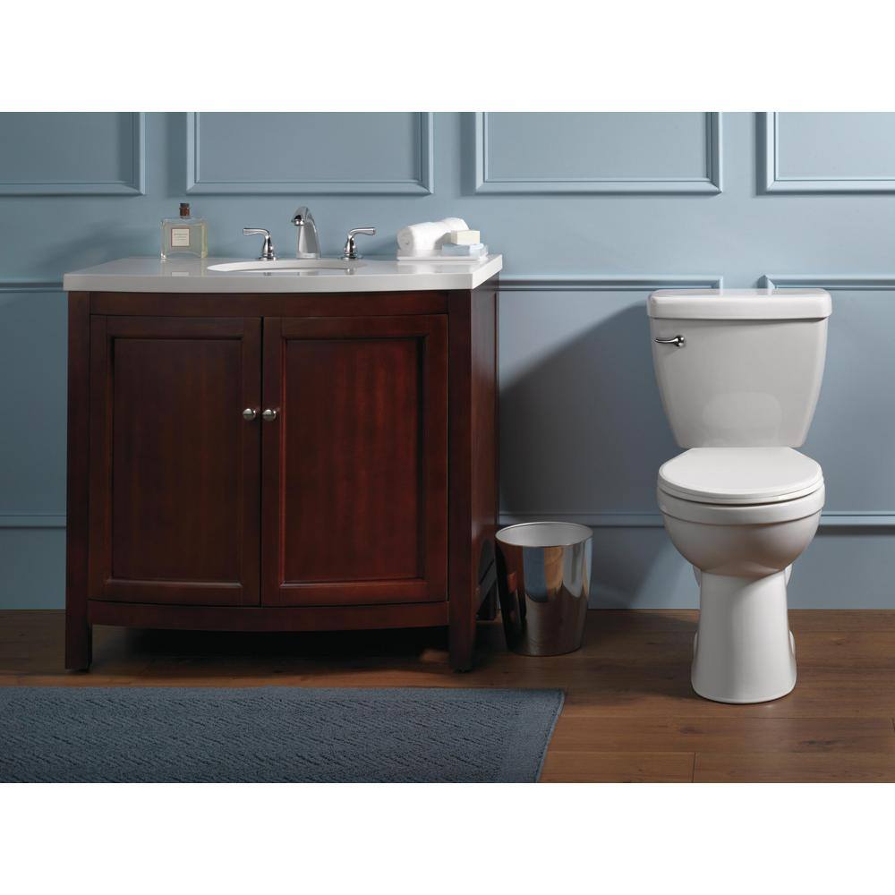 Delta Foundations 2-piece 1.28 GPF Single Flush Round Front Toilet in White Seat Included (9-Pack) SVS9-C41913-WH