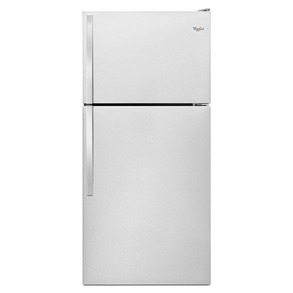 Whirlpool 18.25 cu. ft. Top Freezer Built-In and Standard Refrigerator in Monochromatic Stainless Steel WRT108FFDM