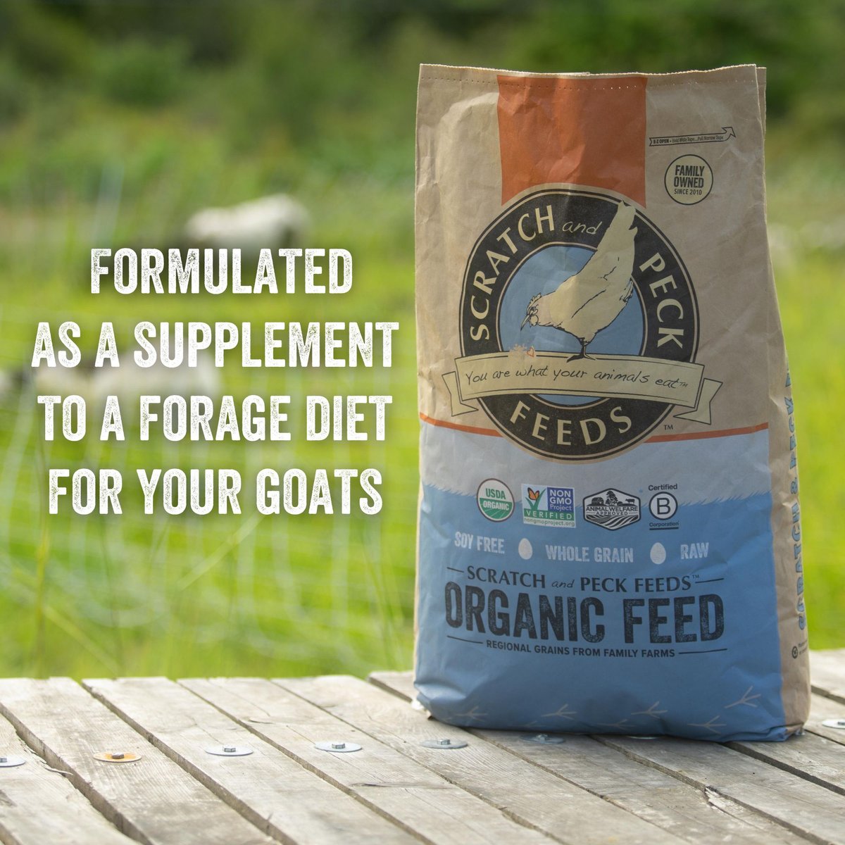 Scratch and Peck Feeds Organic Goat Feed， 40-lb bag