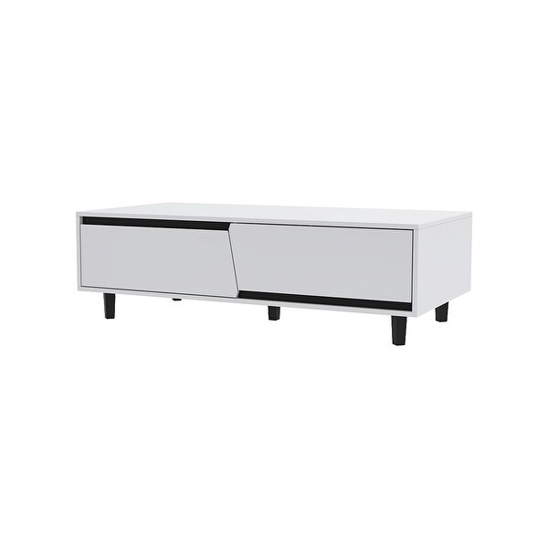 Contemporary Coffee Table with No-Handle Design Hallway Table Console