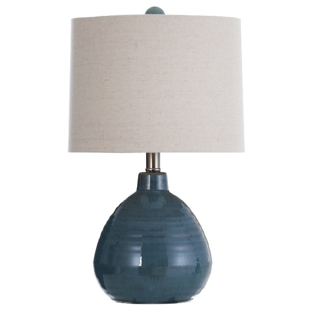 Ceramic Table Lamp Turquoise Stylecraft