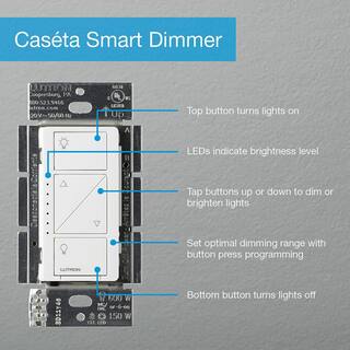 Lutron Caseta Smart Dimmer Switch Starter Kit with Ring 1080p Smart Video Doorbell Camera (2020 Release) (PRBDG-PKG1W) PRBDG-PKG1W