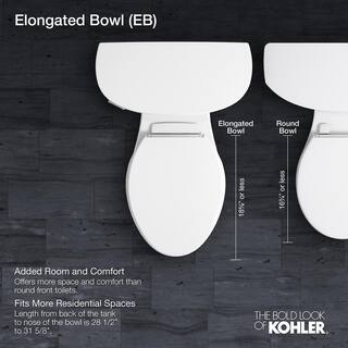 KOHLER Highline Classic 2-piece 1.6 GPF Single Flush Elongated Toilet in Biscuit Seat Not Included K-3493-RA-96