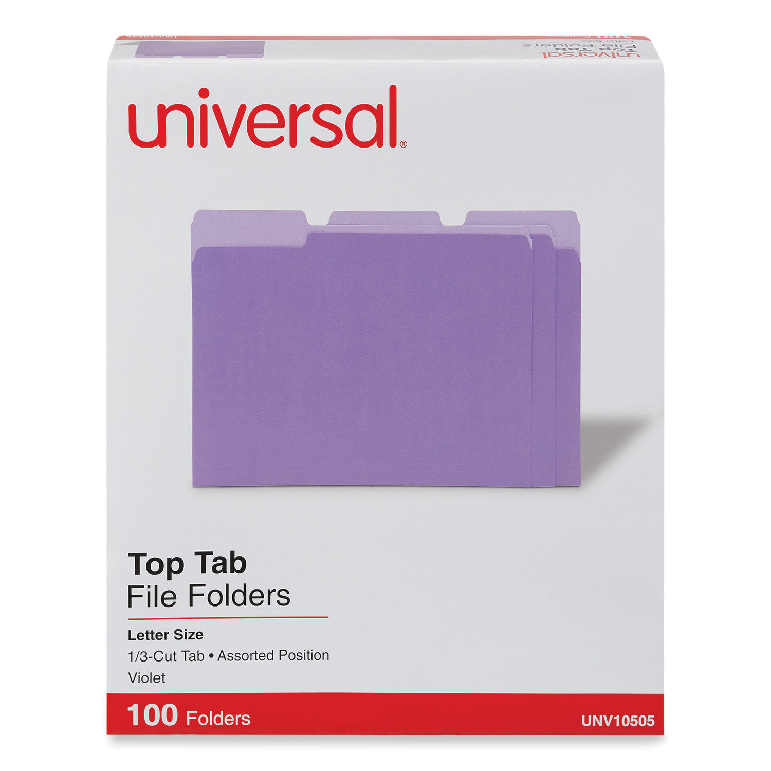 Deluxe Colored Top Tab File Folders by Universalandreg; UNV10505