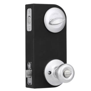 Kwikset Tylo Satin Chrome Exterior Entry Door Knob and Single Cylinder Deadbolt Combo Pack 96900-307