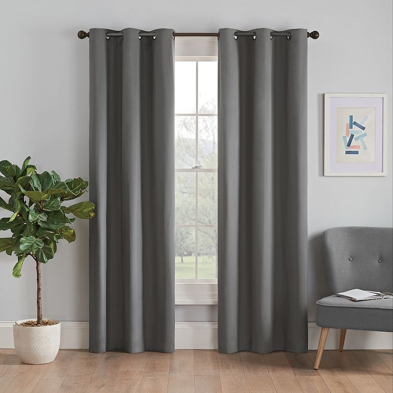 eclipse Microfiber Blackout 1-Panel Window Curtain