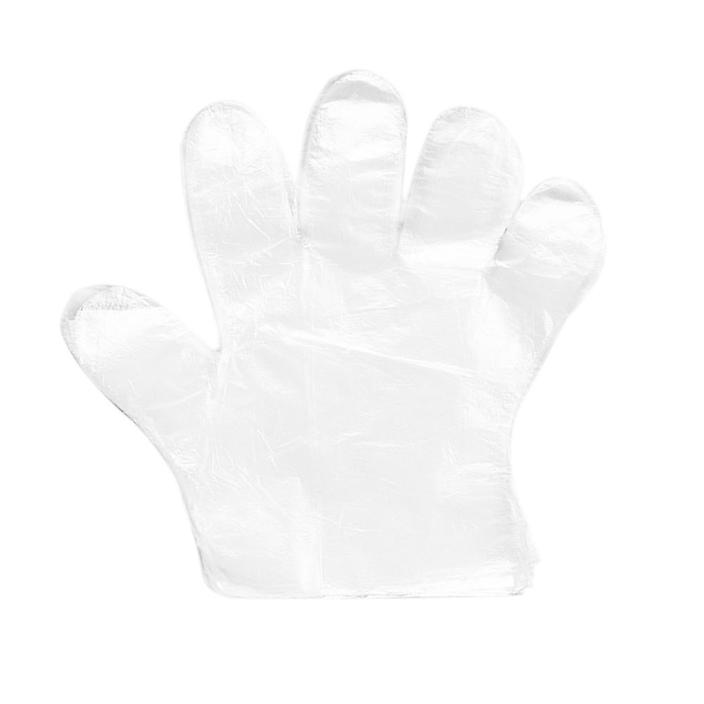 100pcs/bag Disposable Gloves Transparent Food-grade Pe Gloves Restaurant Bbq Kitchen Accessories