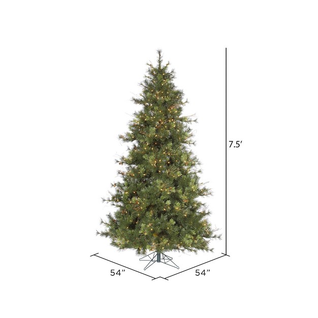 Vickerman Slim Mixed Country Pine Artificial Christmas Tree