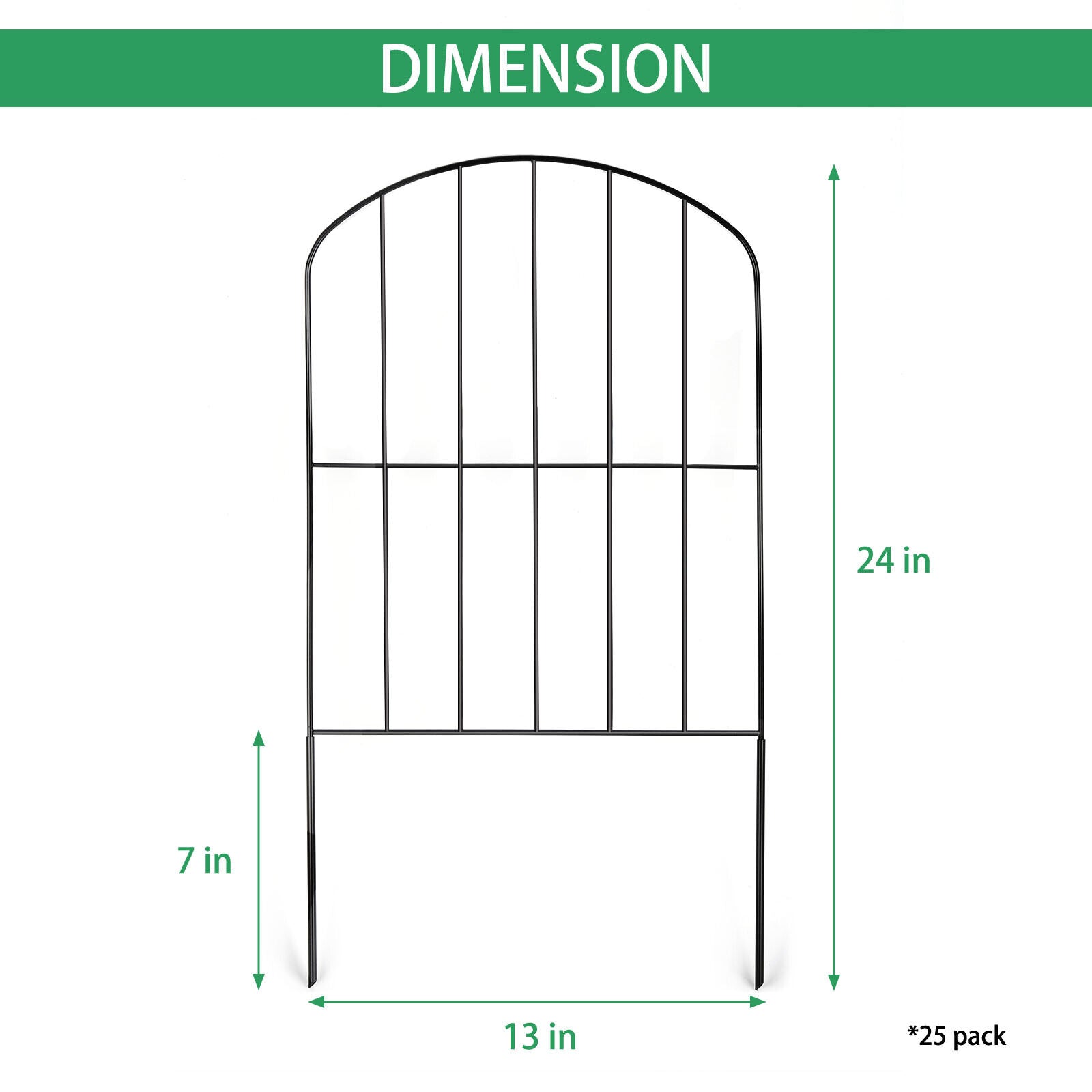 25X Garden Fence Path Edging for Landscape Patio Yard Border Pet Exercise Fence