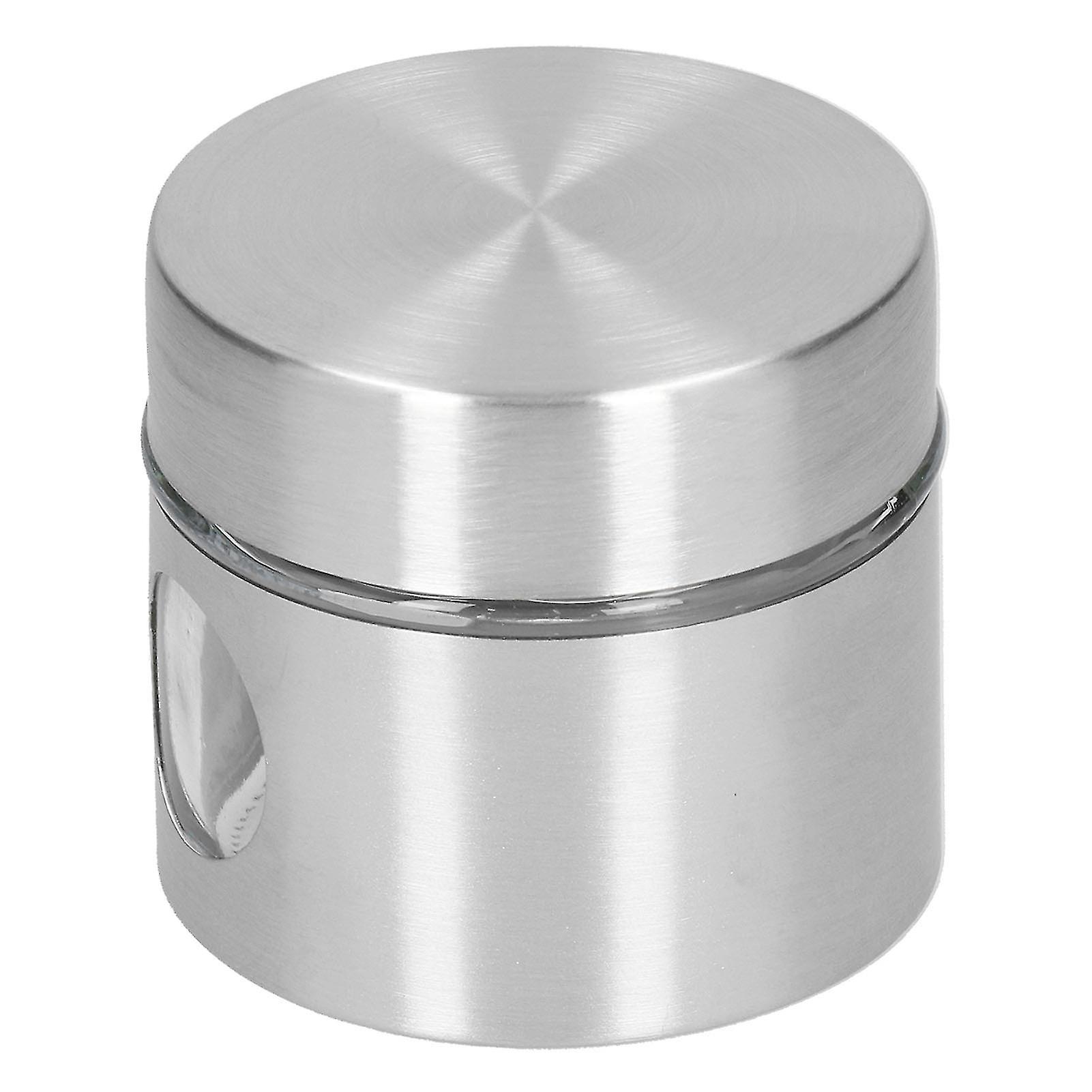 Mini Tea Storage Cans Portable Stainless Steel Coffee Powder Preservation Cans for Home KitchenSilver