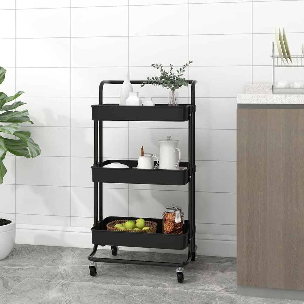 vidaXL 3 Tier Kitchen Trolley 16.5\