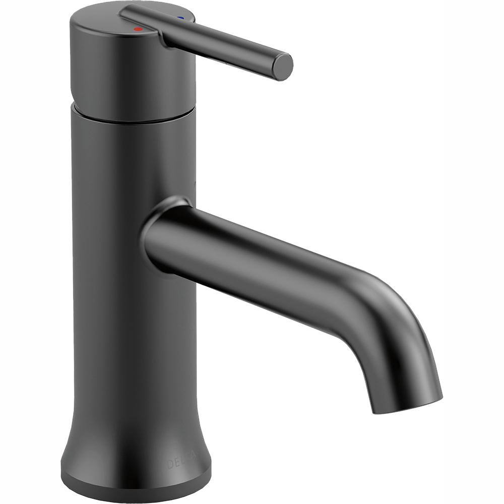 Delta Trinsic Single Hole Single-Handle Bathroom Faucet in Matte Black 559LF-BLLPU