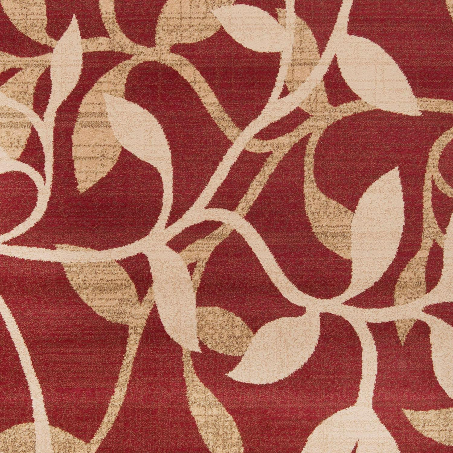 Art of Knot Cedrela Dark Red Traditional 53 x 77 Area Rug