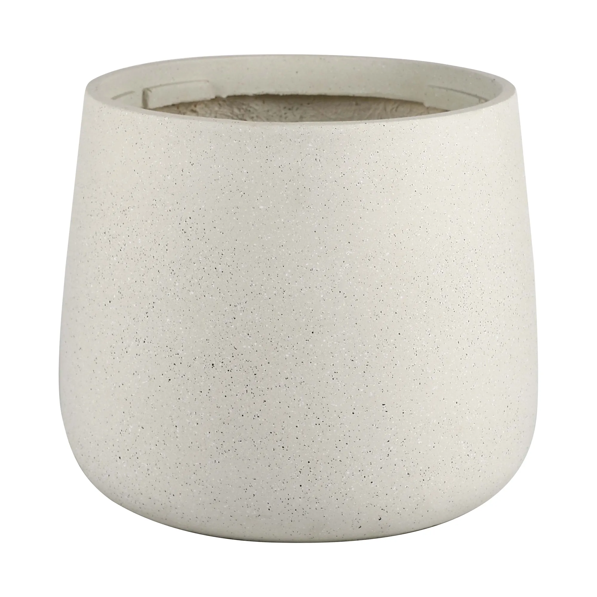 Light Weight Designer Little Spot Ivory/Beige Fiberglass Planters Decorative Pots For Indoor Outdoor