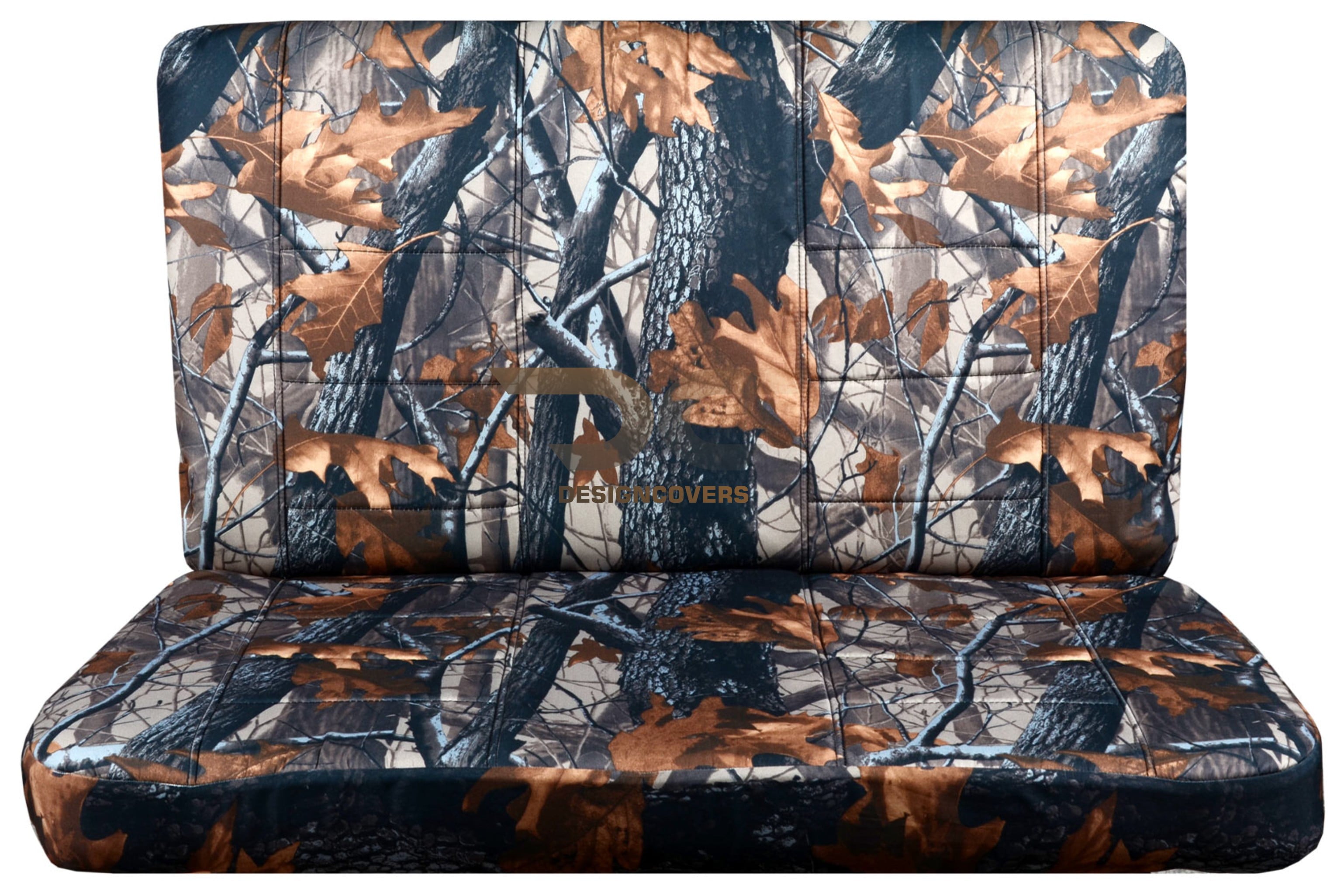 T353-Designcovers Compatible with 1994-2002 (2nd Gen) Dodge Ram Camo Truck Seat Covers (Solid Rear Bench): Camo Gray Real Tree - Rear Bench