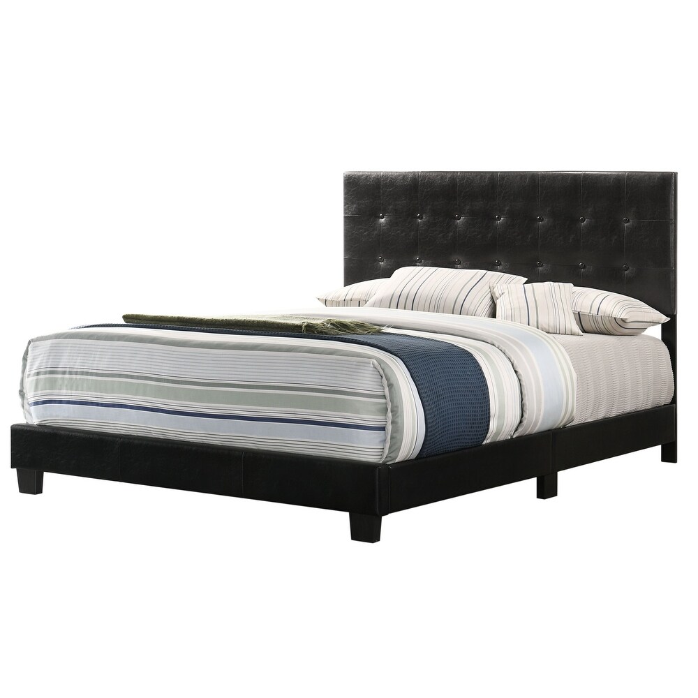 Caldwell Faux Leather Tufted Bed