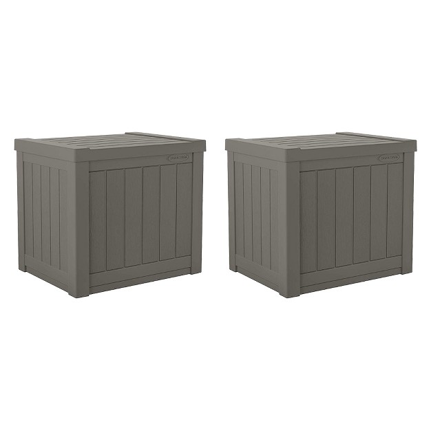 Suncast Ss500 22 Gallon Small Resin Outdoor Patio Storage Deck Box