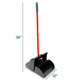 Libman IndoorOutdoor Angle Broom and Lobby Dust Pan Combo Set 1675