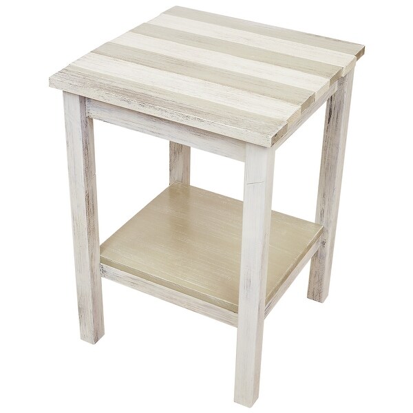 Coastal Square Deck Board End Table