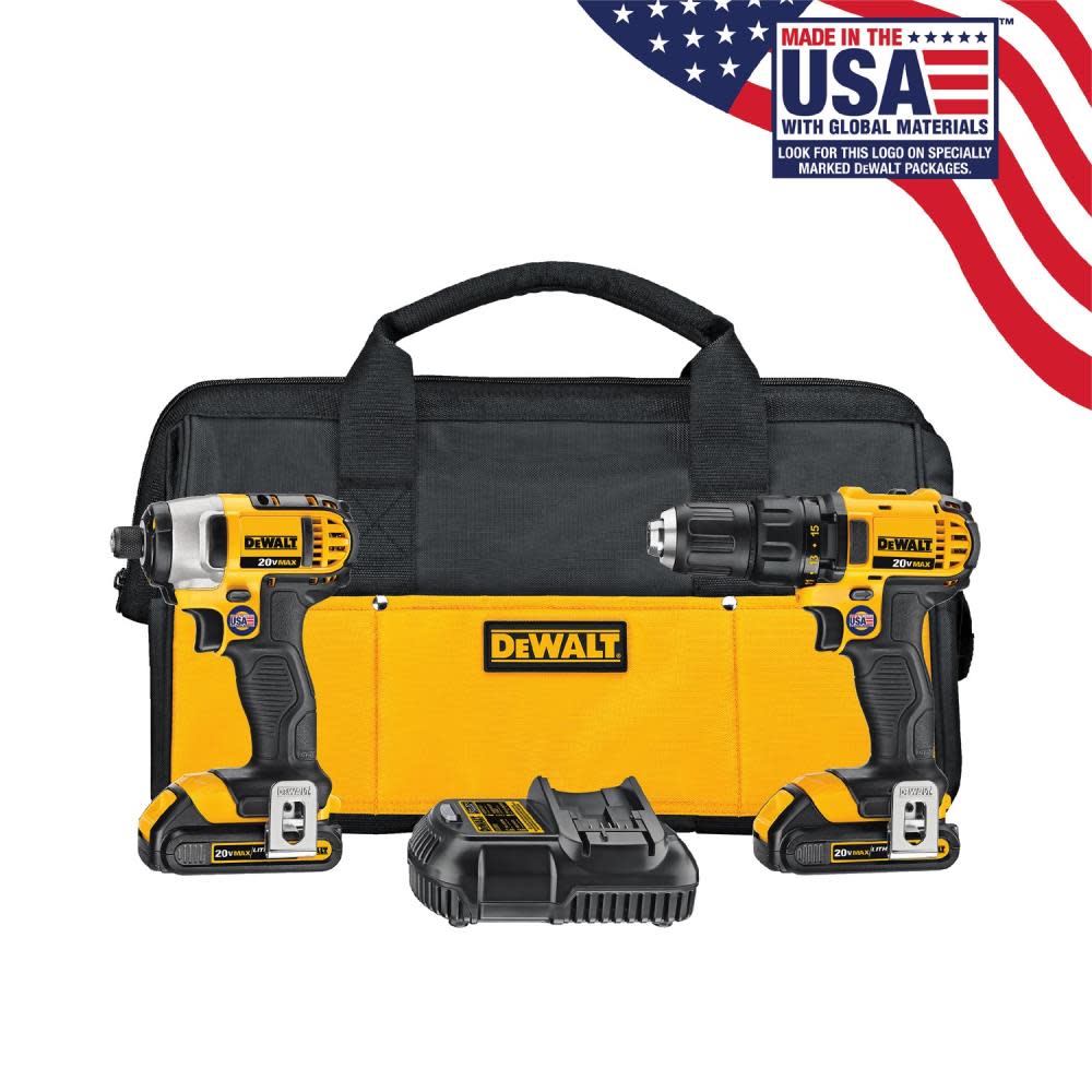 DEWALT 20V MAX Compact Drill/Driver / Impact Driver Combo Kit DCK280C2 from DEWALT