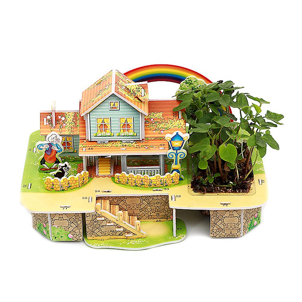 22 Piece Jigsaw Puzzle Game Mini Rainbow House For Adults Kids 3d