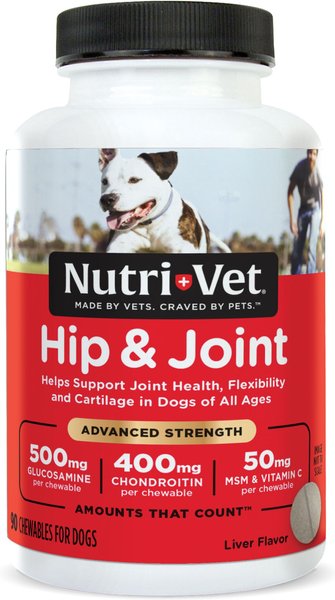 Nutri-Vet Advanced Strength Chewable Tablets Joint Supplement for Dogs