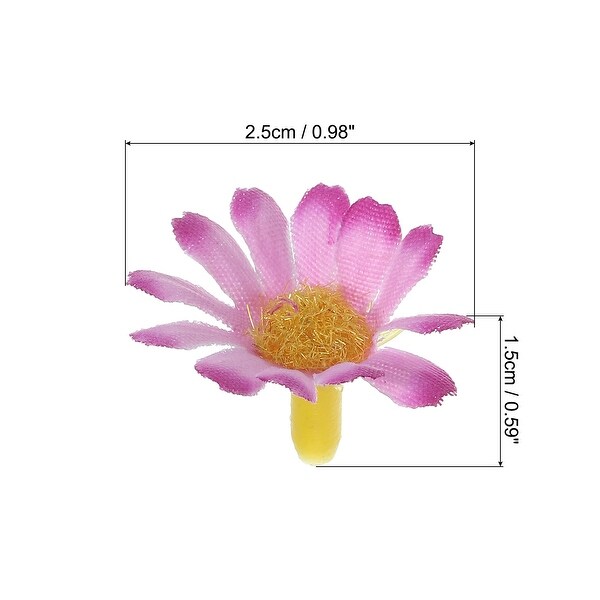 50Pcs 0.98 Artificial Silk Sunflower Flower Heads Fake Flowers DIY