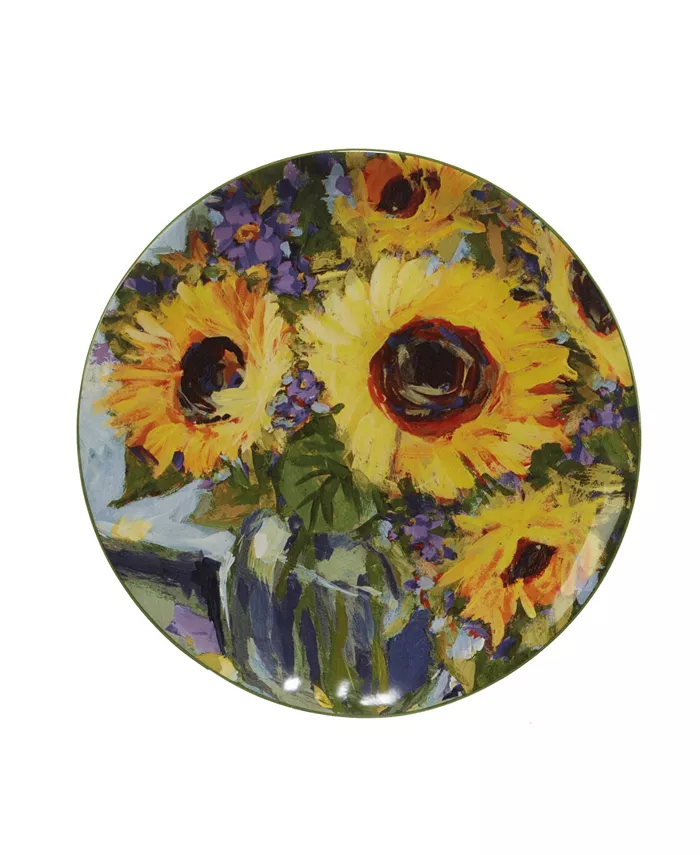 Certified International Sunflower Bouquet Set of 4 Salad Plate 9