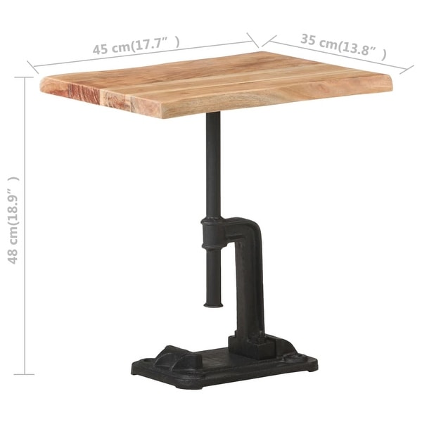 Side Table Light Wood 17.7