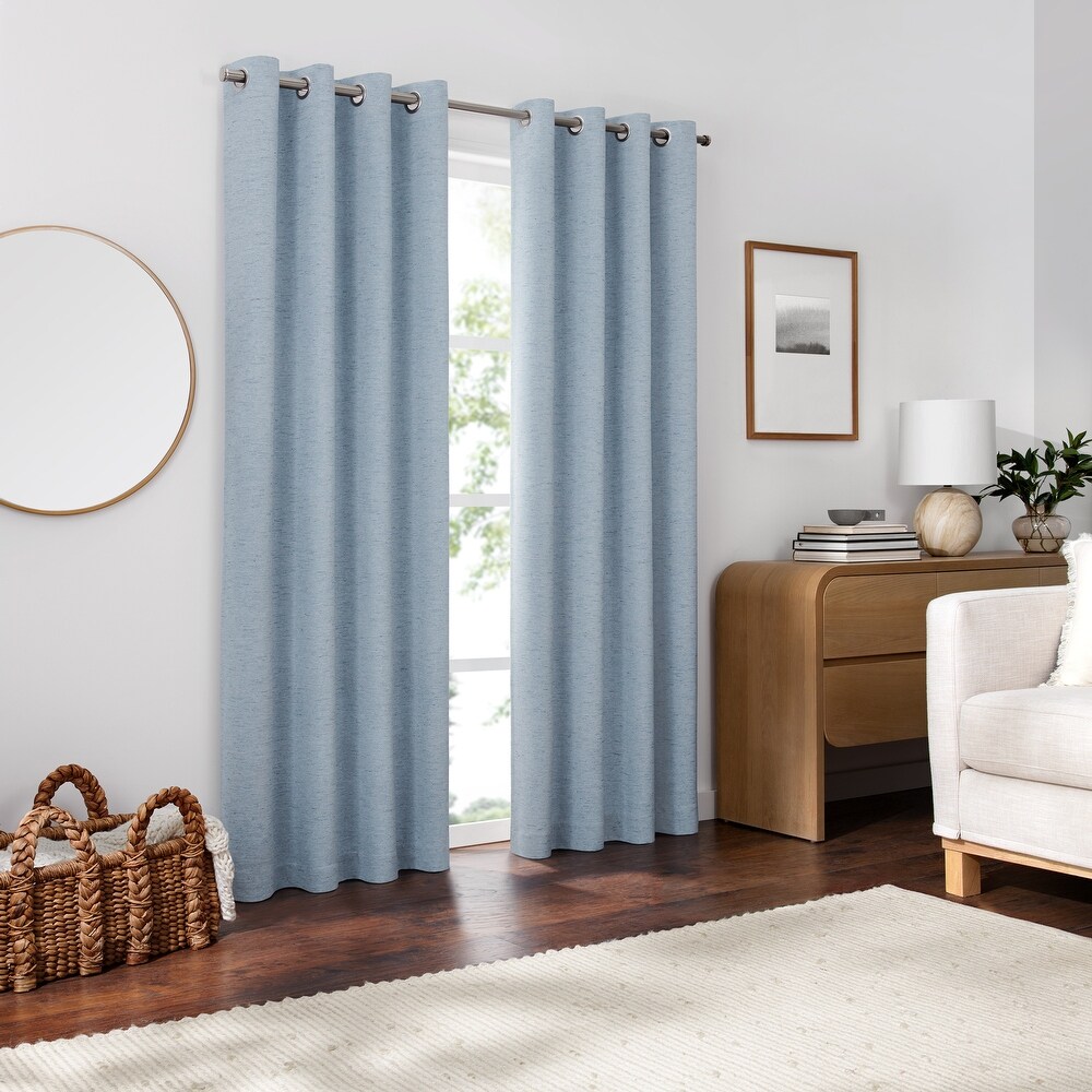 Eclipse Lawson Arm   Hammer Odor Neutralizing Blackout Grommet Curtain Panel