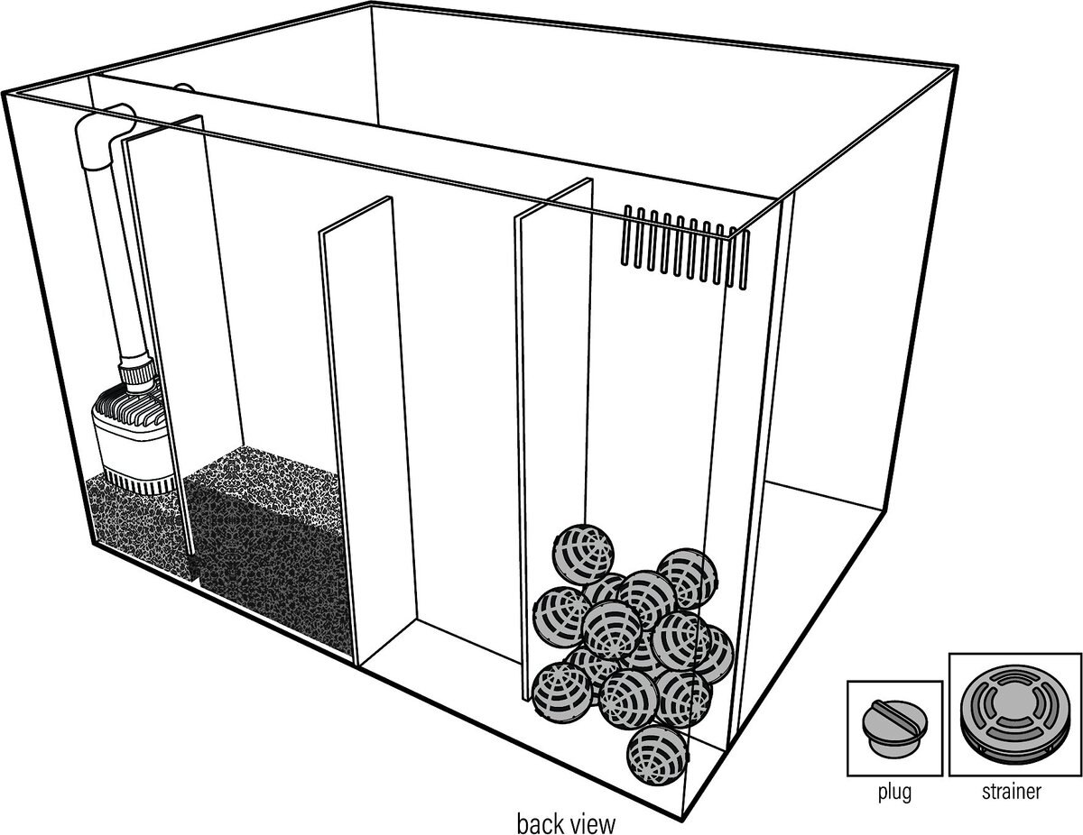 Lifegard Aquatics Low Iron Chrystal Built-In Back Filter Fish Aquarium Kit