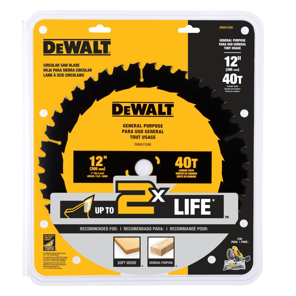 DEWALT Circular Saw Blade 12 40T