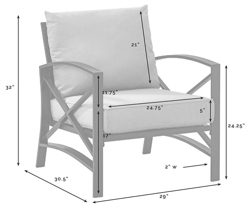 Home Square 2 Piece Patio Fabric Arm Chair Set in Gray and White   Contemporary   Outdoor Lounge Chairs   by Homesquare  Houzz