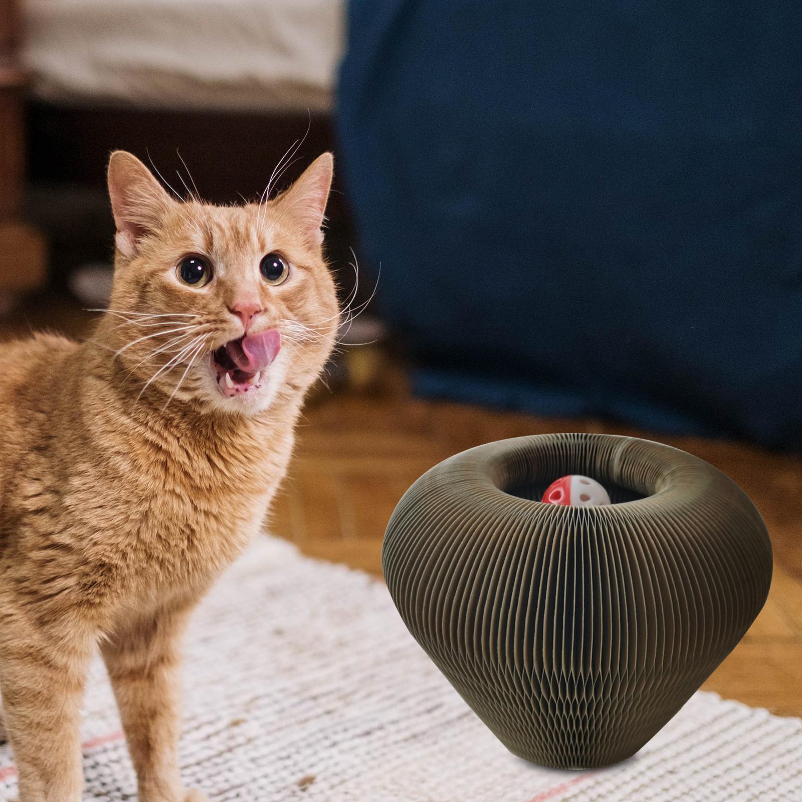 Cat Scratcher Cardboard Ball Track Scratching Pad Funny Toy for Protecting Furniture Entertainment Grinding Claws s Floor