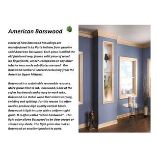 HOUSE OF FARA 8 lin. ft. Basswood Tongue and Groove Wainscot Paneling 32BKIT