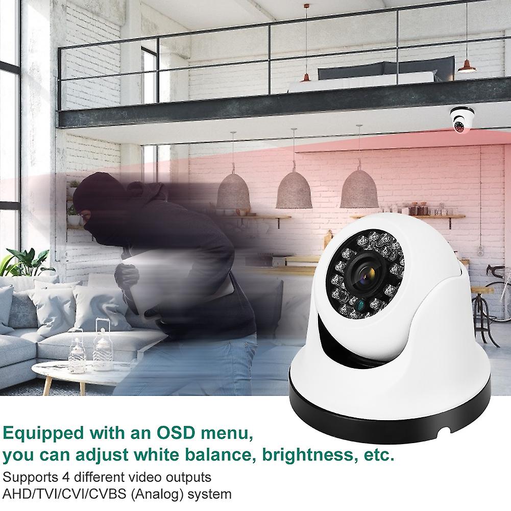 4 In 1 Tvi/ahd/cvi/cvbs Hd Analog Cctv Ip66 Waterproof Ir Metal Dome Camera Ntsc (1080p)