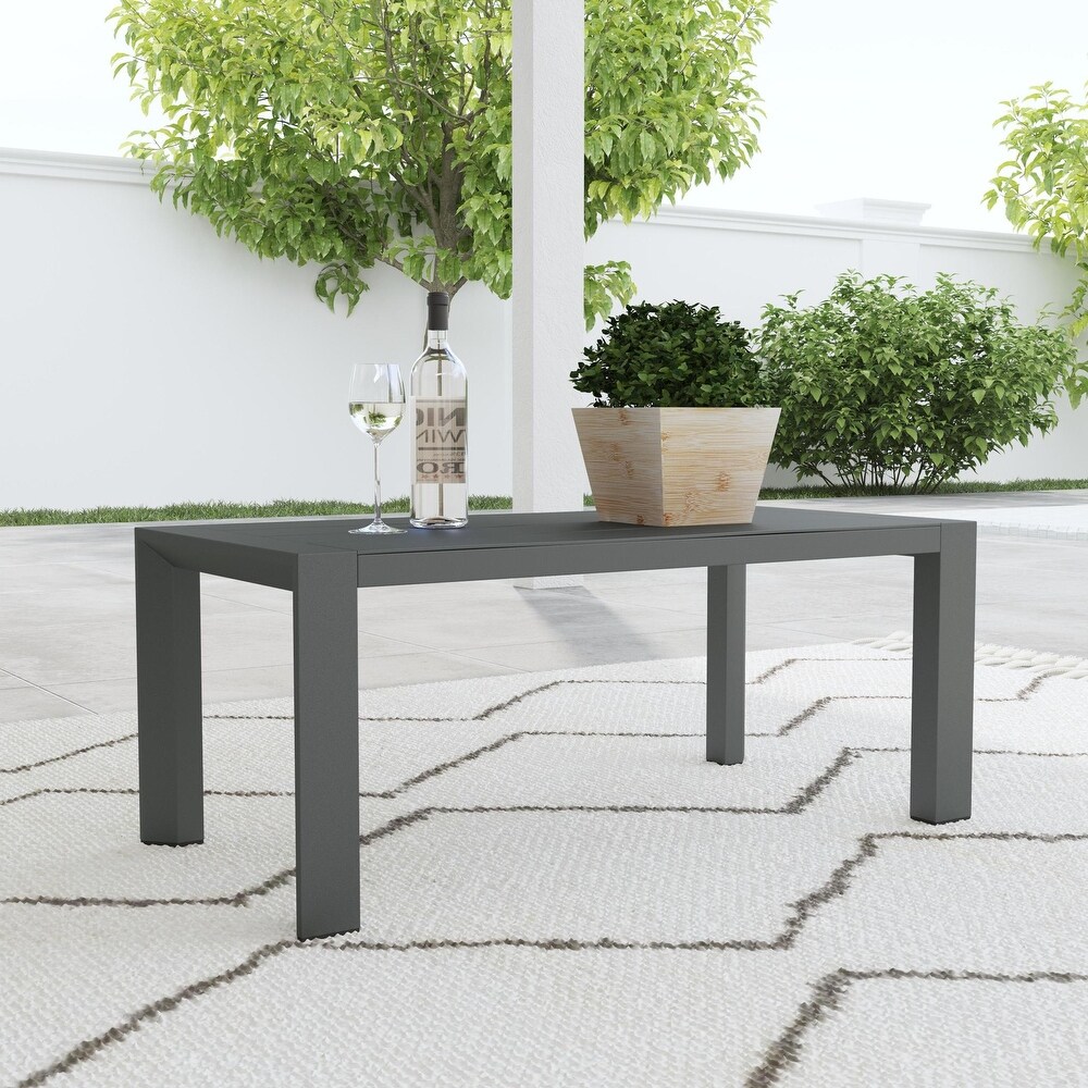 Grayton Gray Aluminum Outdoor Aluminum Coffee Table   40\