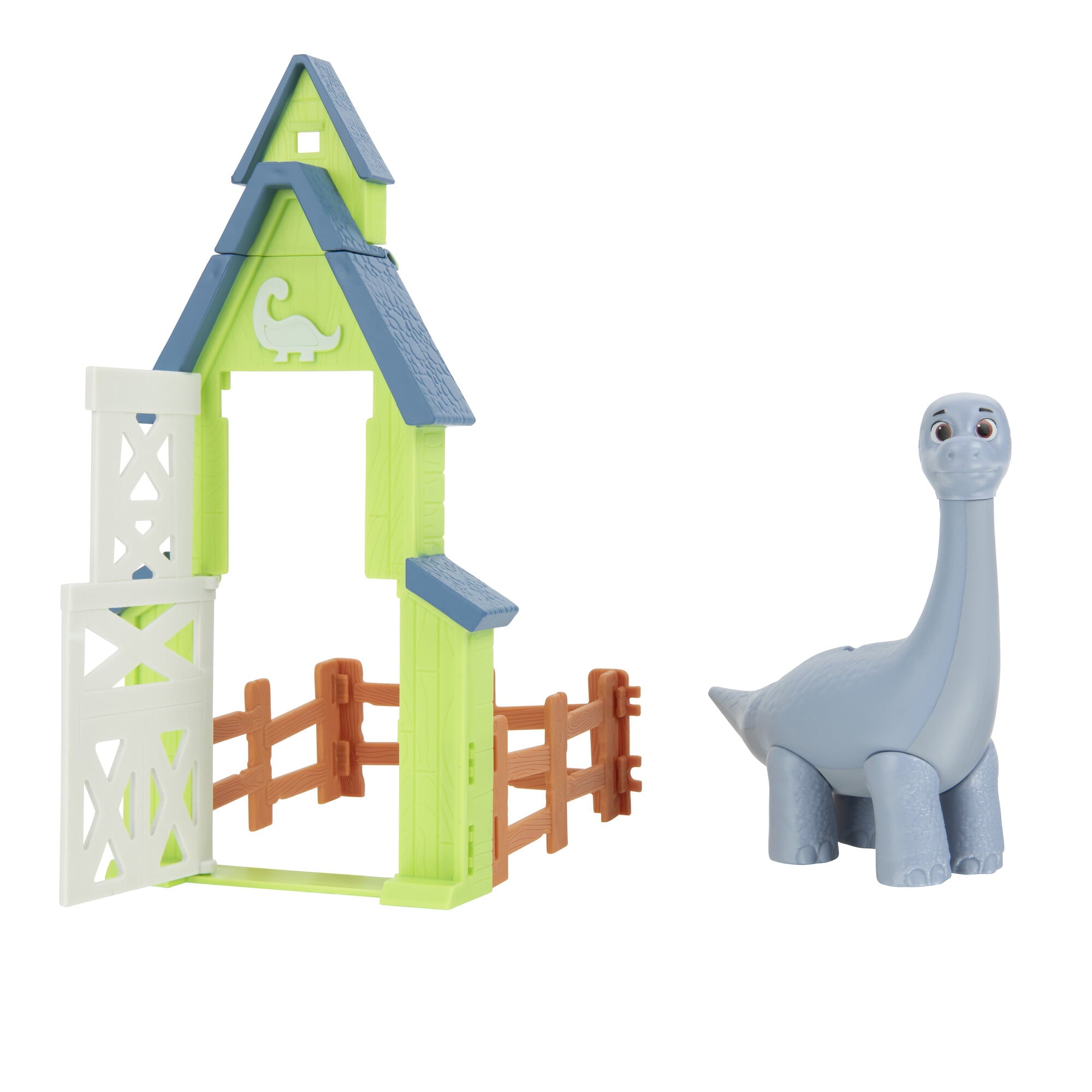 Dino Ranch Action Pack Featuring Brontosaurus - 4 Fence Pieces to Connect- Four Styles to Collect - Toys for Kids Featuring Your Favorite Pre-Westoric Ranchers