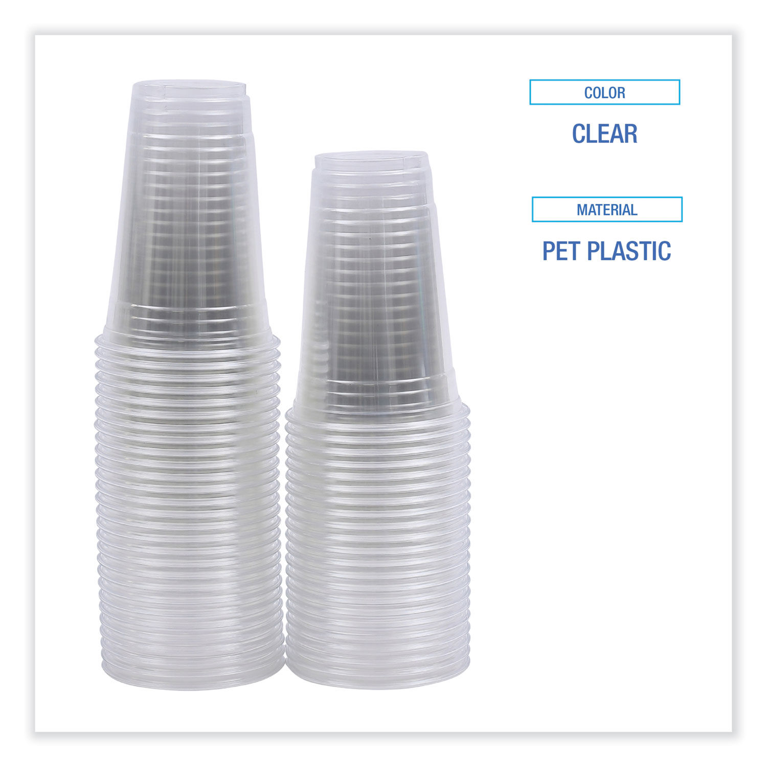 Clear Plastic Cold Cups by Boardwalkandreg; BWKPET20