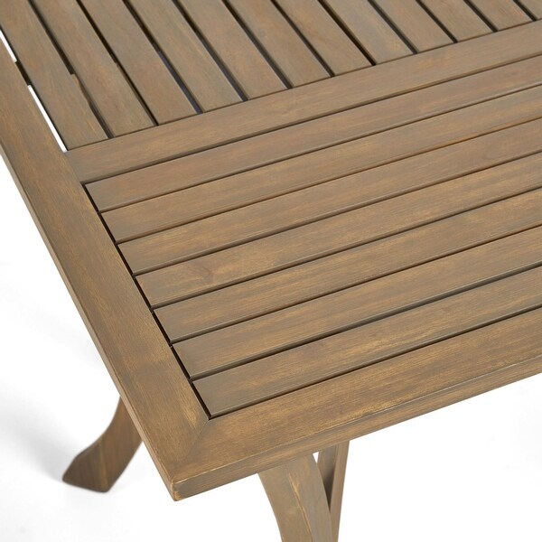 59Inch Rectangular Wood Patio Table for Outdoor Dining