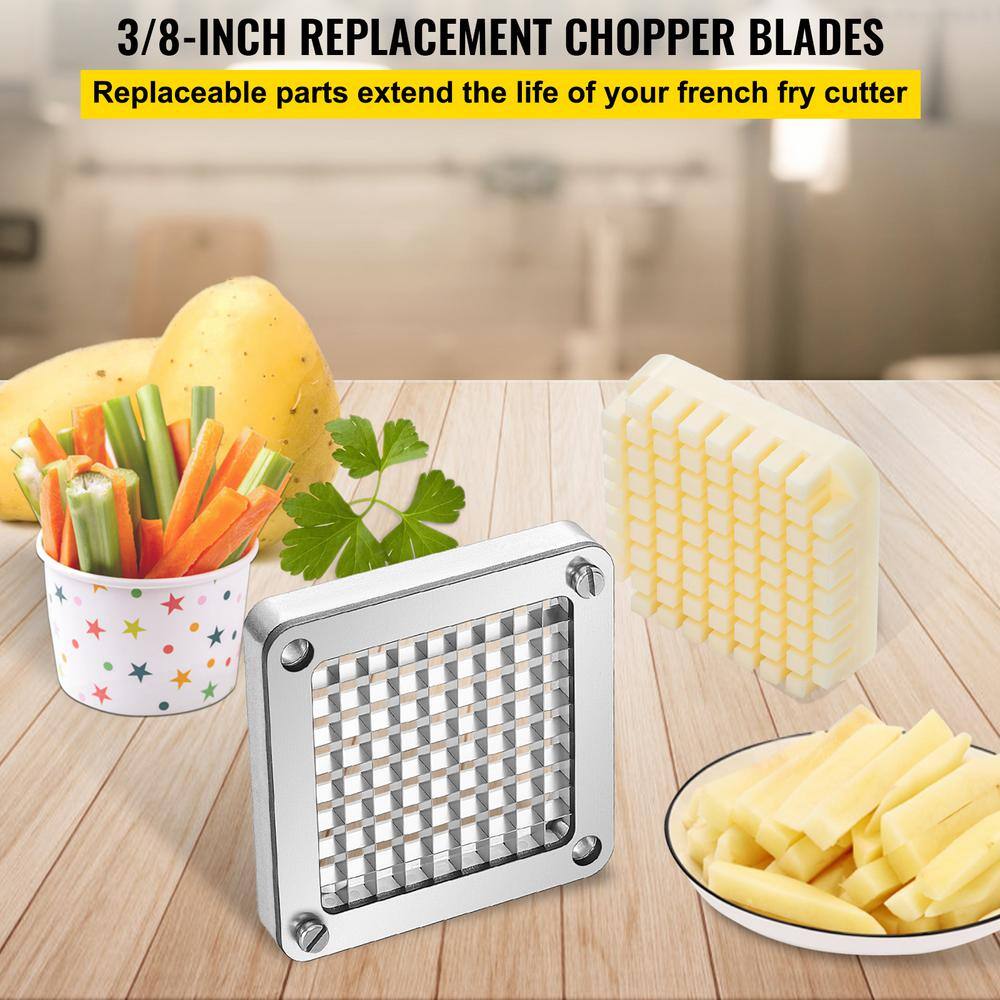 VEVOR Replacement Chopper Blade 38 in. 3 PCS French Fry Blade Assembly Stainless Steel Dicer Parts and Push Block FKTHQC338INCH3QKXV0