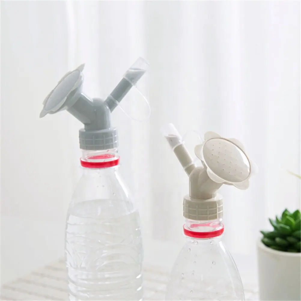 2 in 1 plastic nozzle  shower water bottle Office sprinkler Garden tool supplies Kettle sprinkler watering flowers  drink bottle