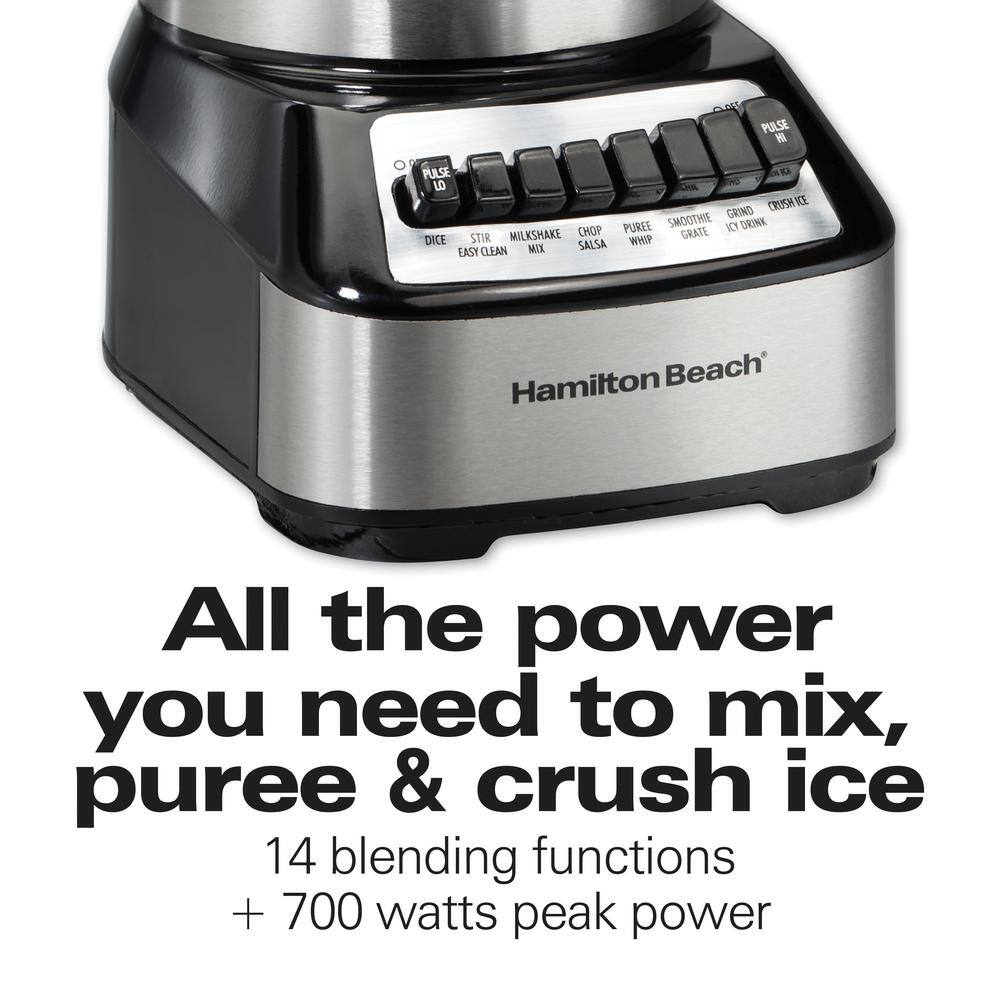 Hamilton Beach Wave Crusher 40 oz. 14-Speed Stainless Steel Countertop Blender 54221