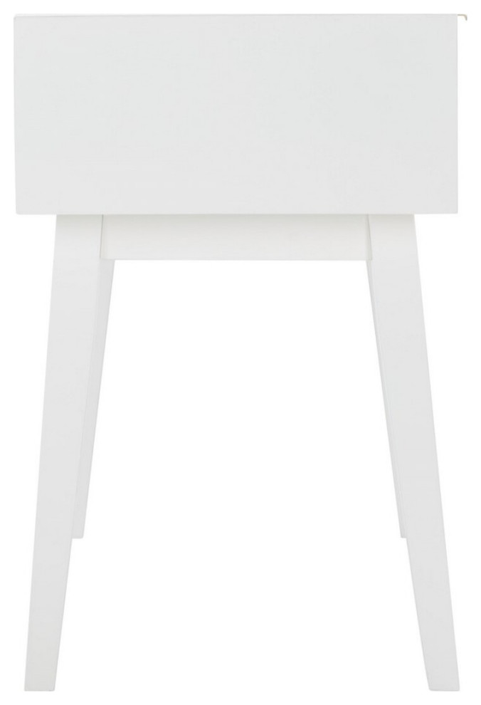 Aster 1 Drawer Accent Table  White   Midcentury   Side Tables And End Tables   by Rustic Home Furniture Deco  Houzz