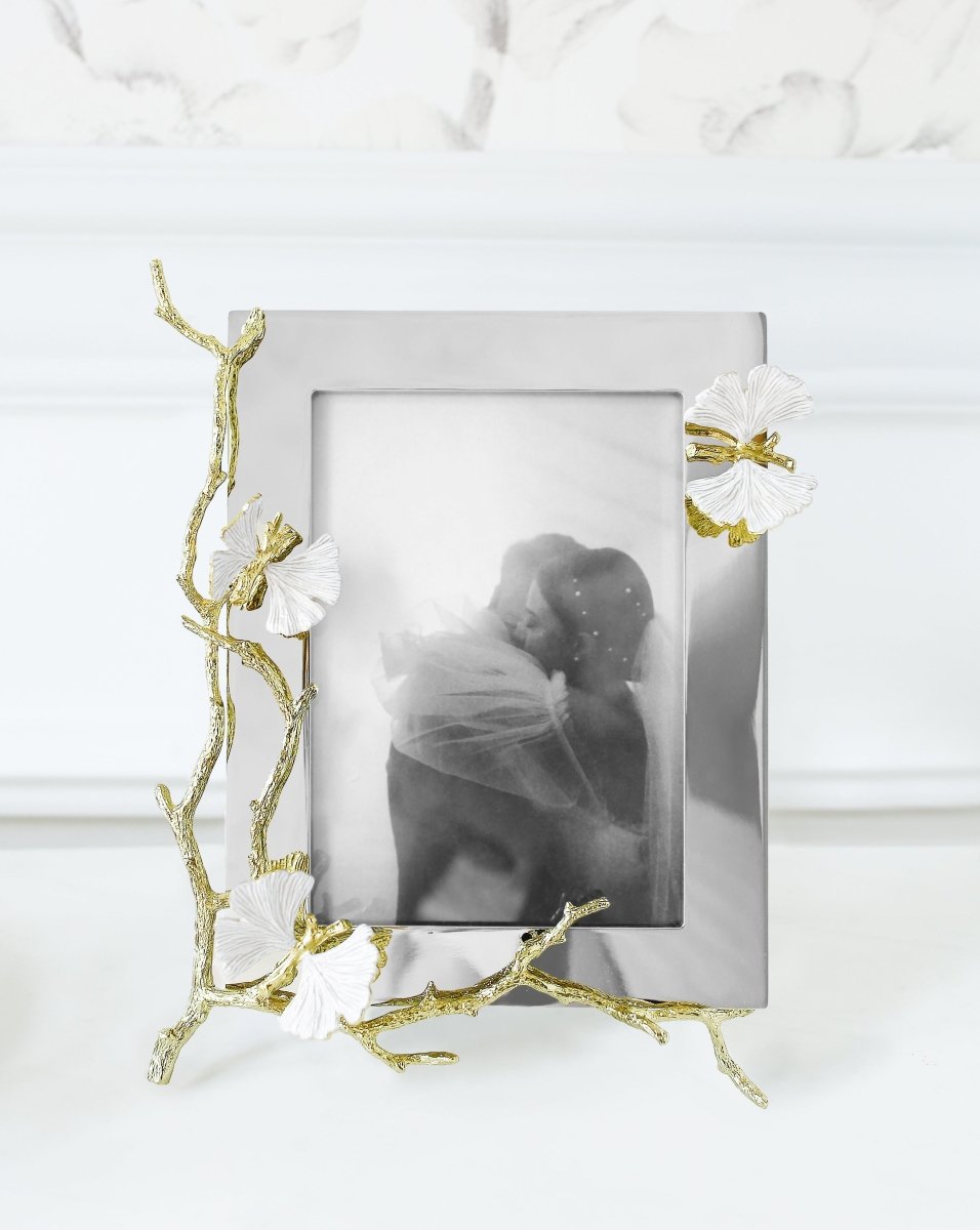 Butterfly Ginkgo Gold Reflective Frame