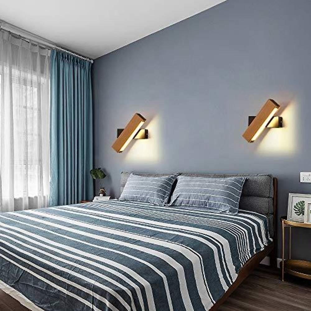 360° Rotating LED Wall Light 4W Warm White Black Base 220V Bedside Lamp Apply to Bedroom Living Room Staircase Hotel Bathroom