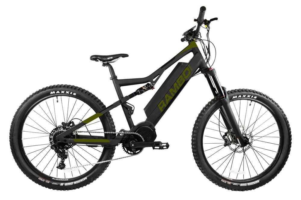 Rambo Rampage 1000Watt Mid Drive Motor Full Suspension Long Distance Electric Hunting Bike