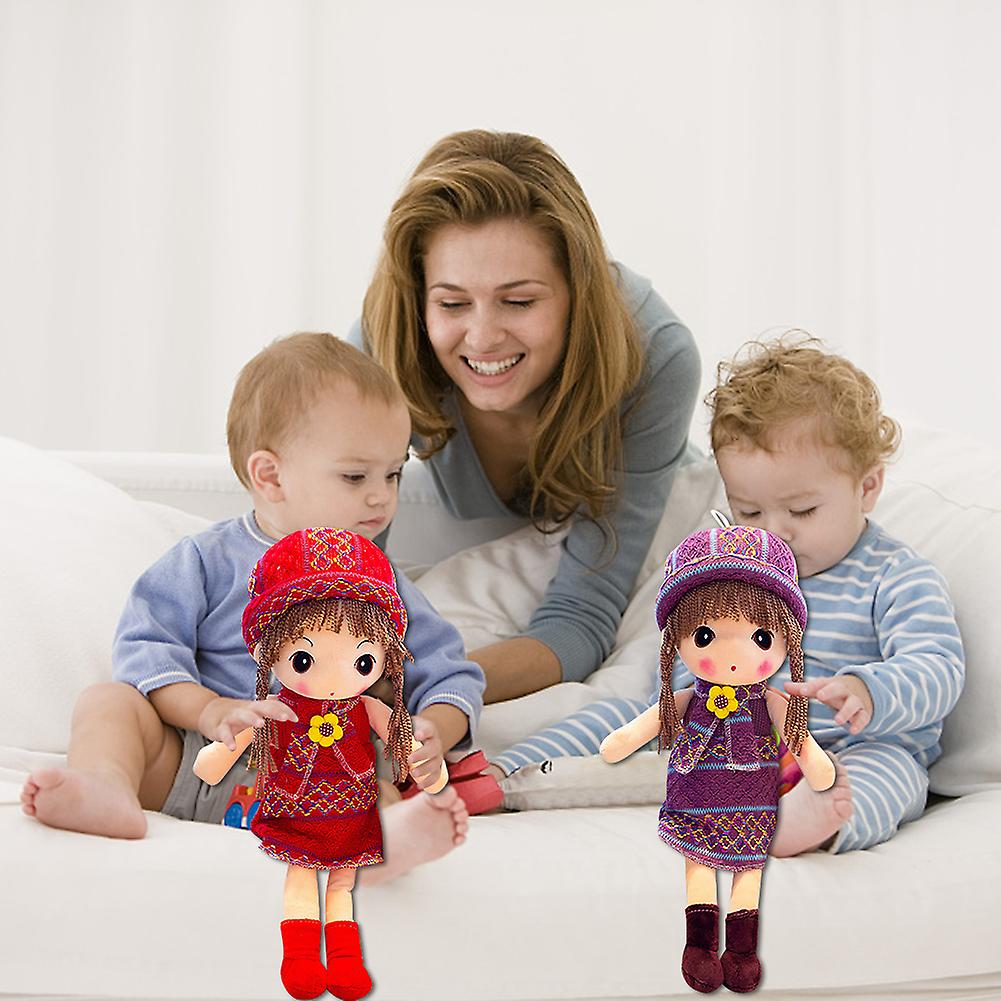 Soft Doll Toy Cute Princess Sweater Skirt Stuffed Doll Children Birthday Gift Pillow Red 45cm