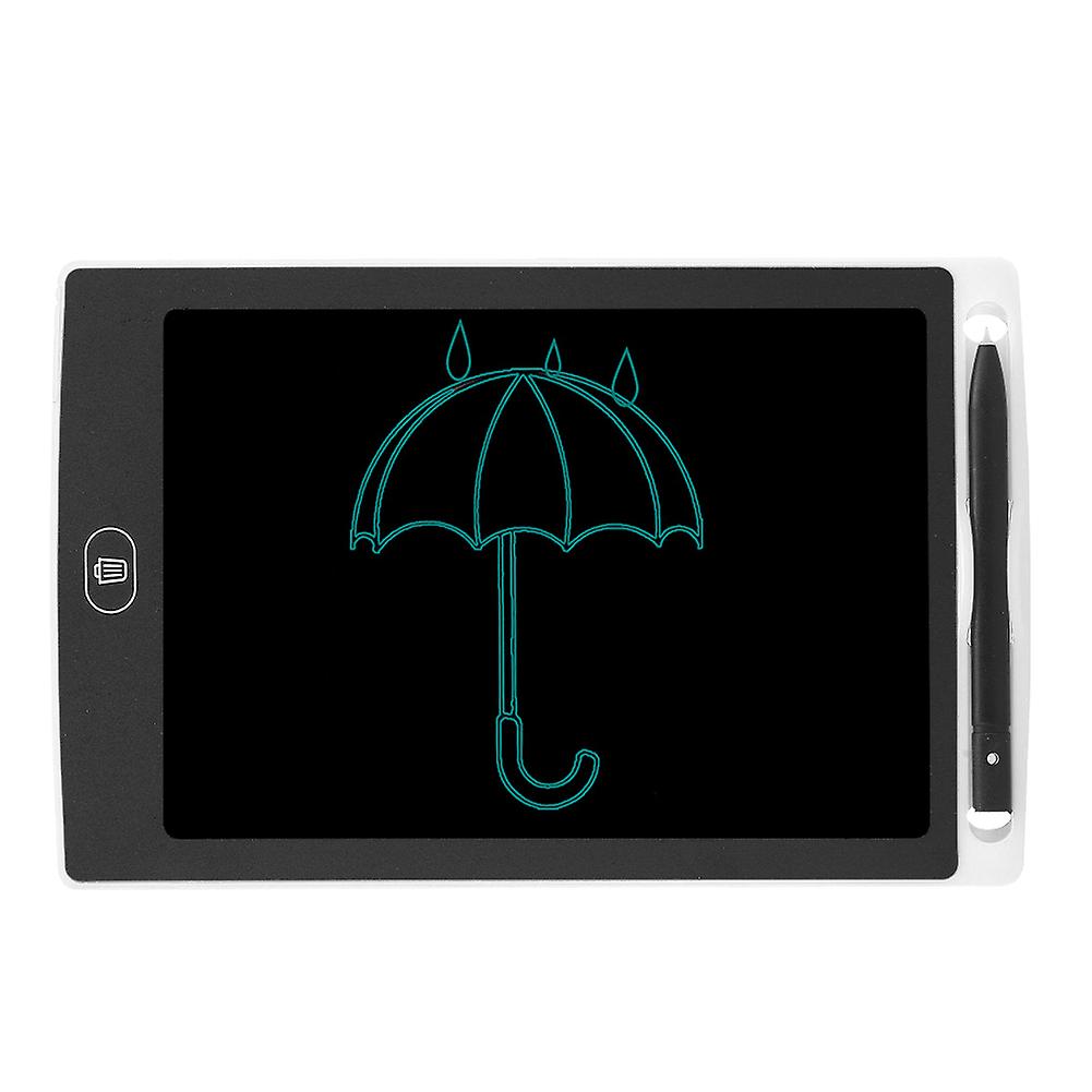 8.5in Lcd Writing Pad Children Smart Graffiti Drawing Board Monochrome Handwritingwhite